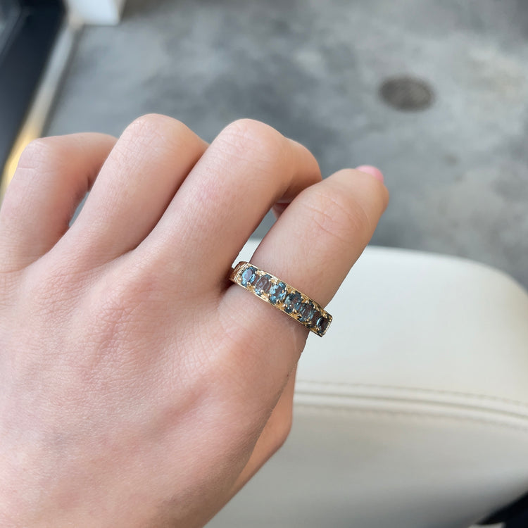 Carved Aquamarine Ring