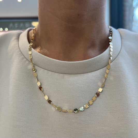 Flat Link Shimmer Necklace