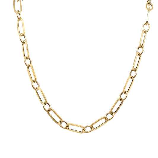 24 Inch Hollow Paperclip Necklace