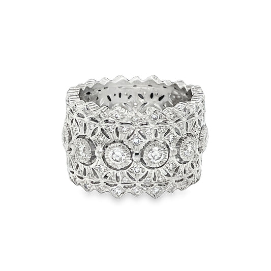 Wide Diamond Eternity Ring
