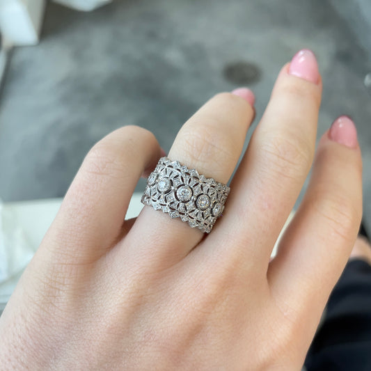 Wide Diamond Eternity Ring