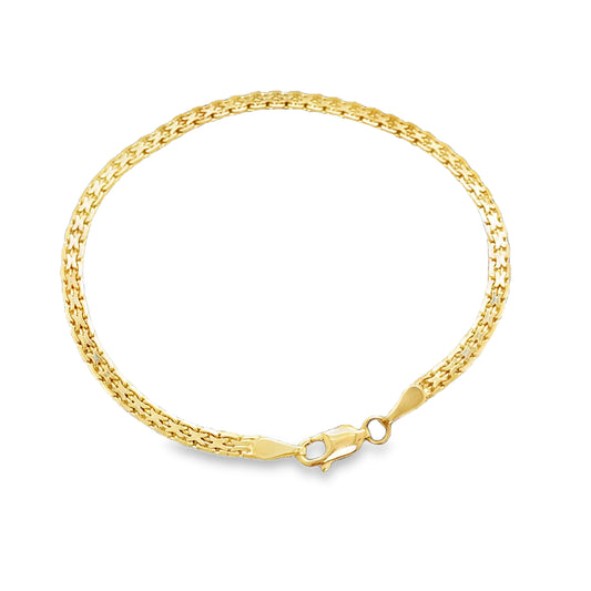 Flat Weave Gold Bracelet