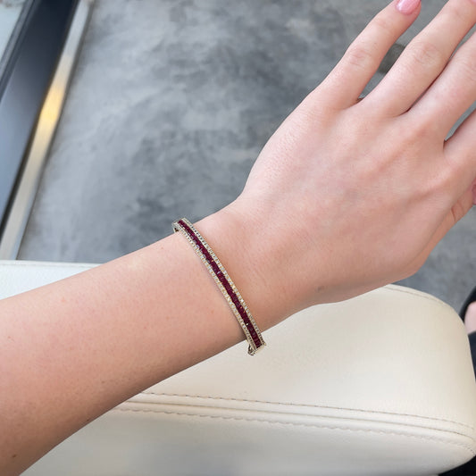 Ruby & Diamond Bangle