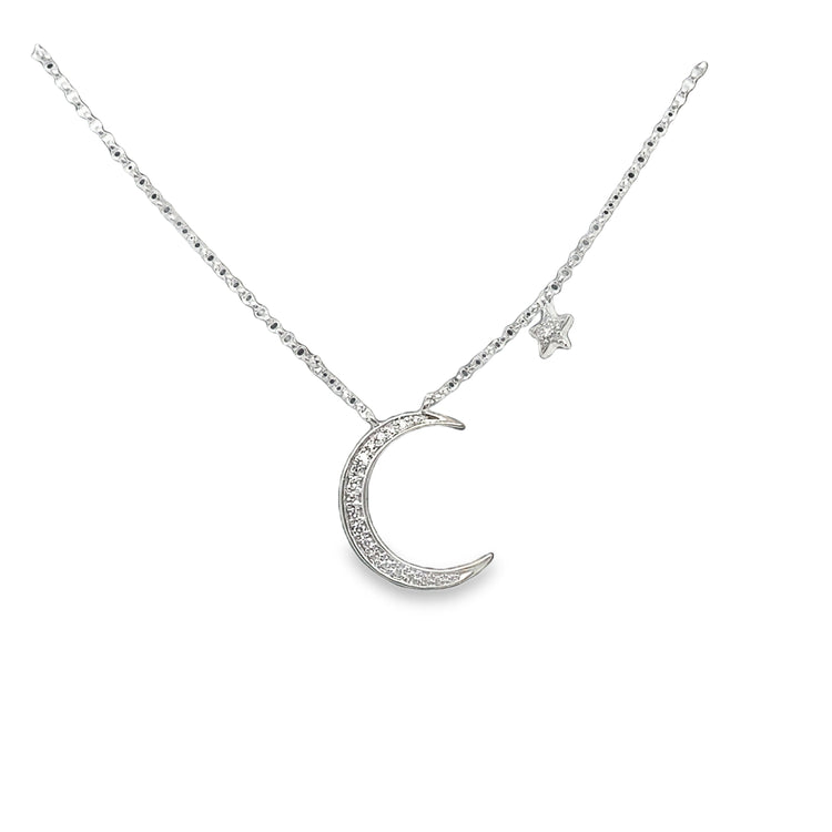 Moon and Star Necklace