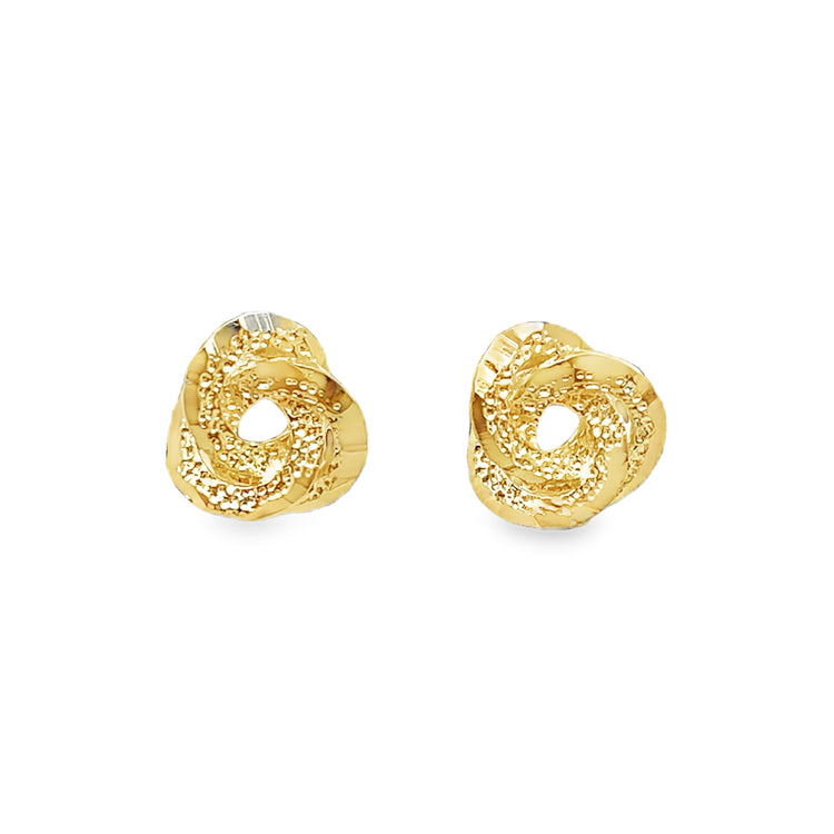 Textured Knot Stud Earrings