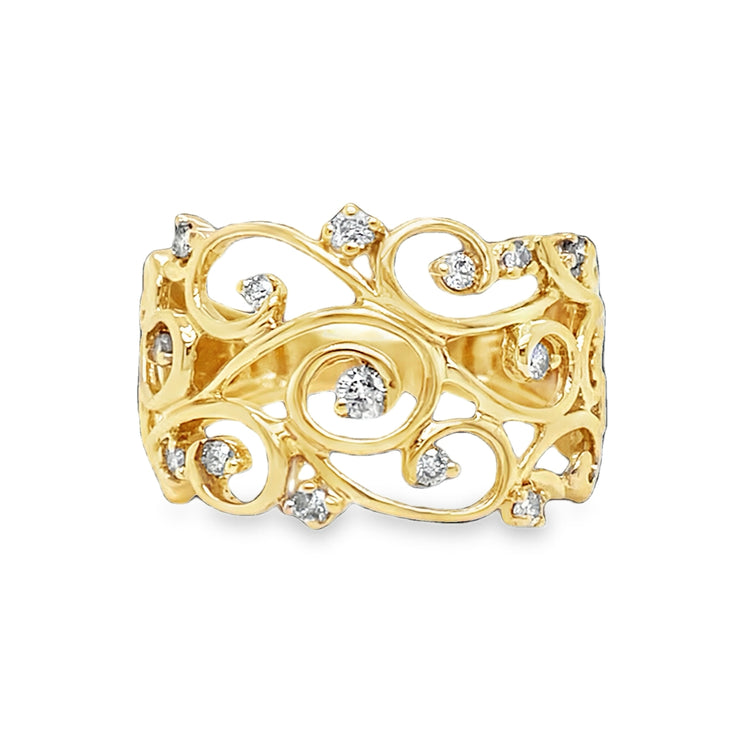 Whimsy Wide Diamond Ring