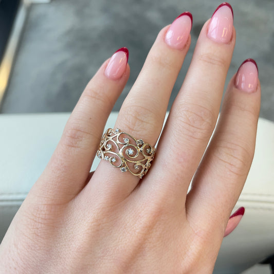 Whimsy Wide Diamond Ring