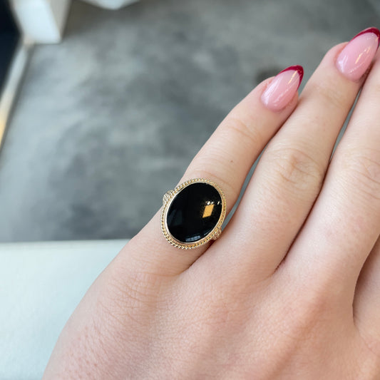 Oval Onyx Ring
