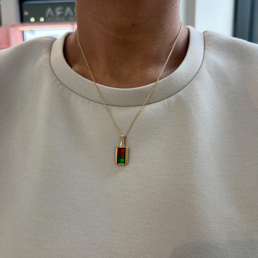 Rectangular Ammolite Necklace