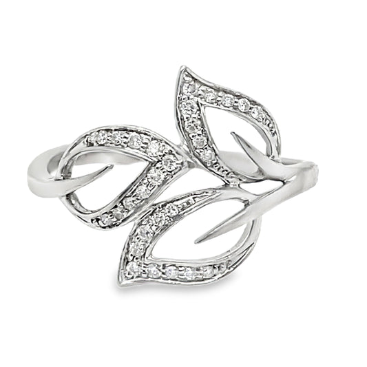 Diamond Leaf Ring