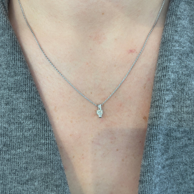 .35CT Channel Set Diamond Necklace