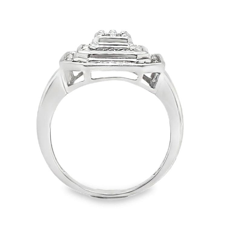 Rectangular Channel Layer Diamond Ring