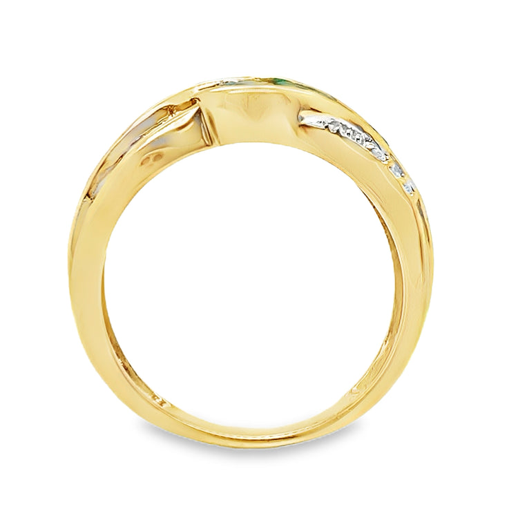 Ruby, Emerald & Sapphire Twist Ring