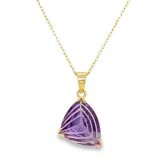 Fancy Cut Amethyst Necklace