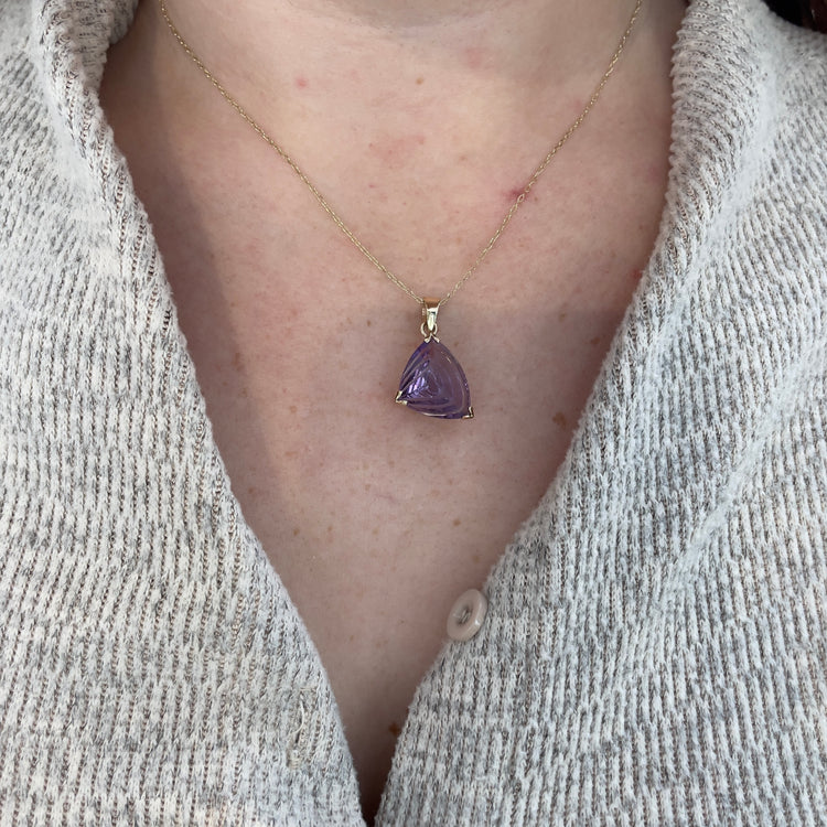 Fancy Cut Amethyst Necklace