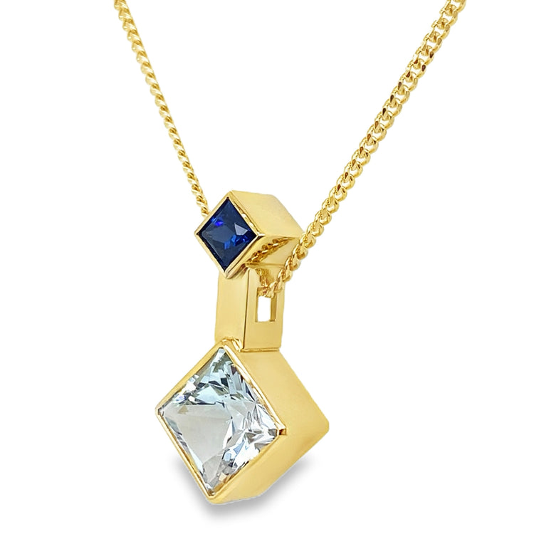 Bold Geometric Gemstone Necklace