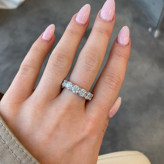 7.20TCW Platinum Diamond Eternity Band