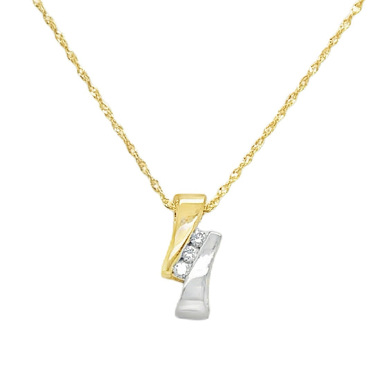 Two Tone Diamond Necklace