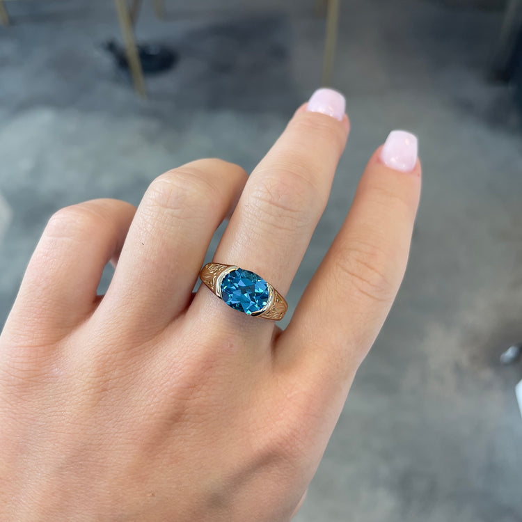 Oval Cut Topaz Ring
