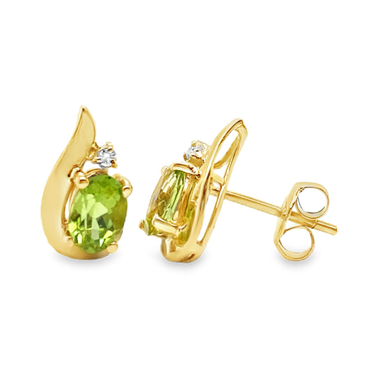 Oval Peridot Earrings