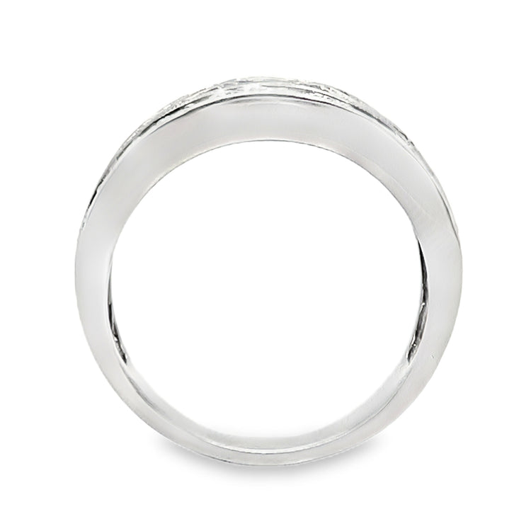 8mm Wide Yellow & White Gold Diamond Ring