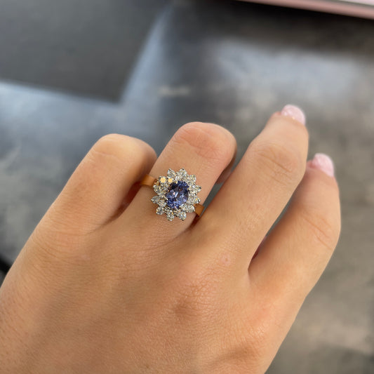 Tanzanite & Diamond Cocktail Ring