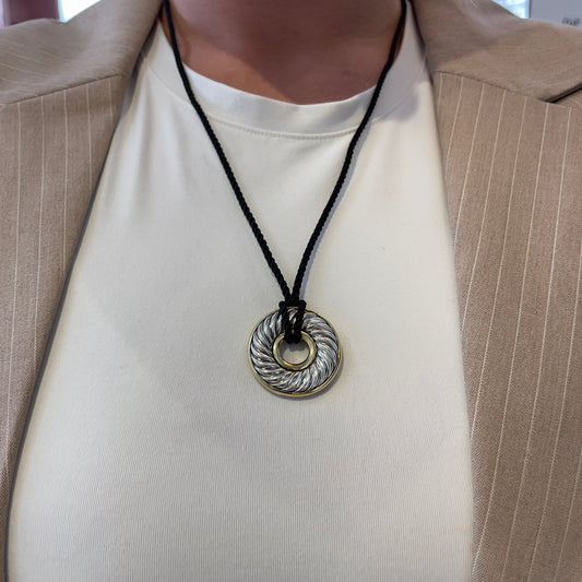 Two Tone Circle Necklace by David Yurman