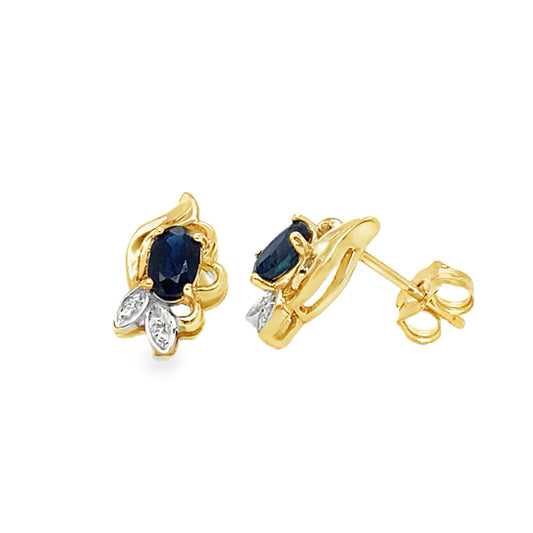 Sapphire & Diamond Studs