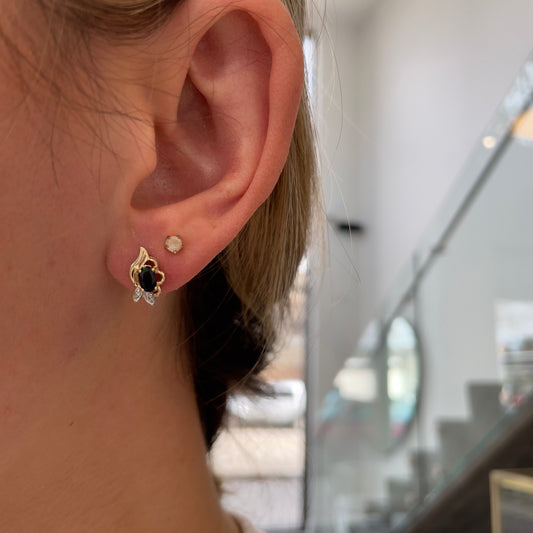 Sapphire & Diamond Studs