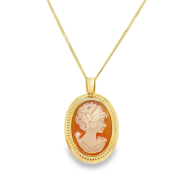 Gold Cameo Necklace