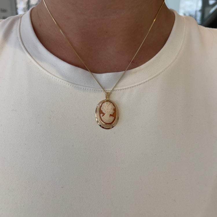 Gold Cameo Necklace