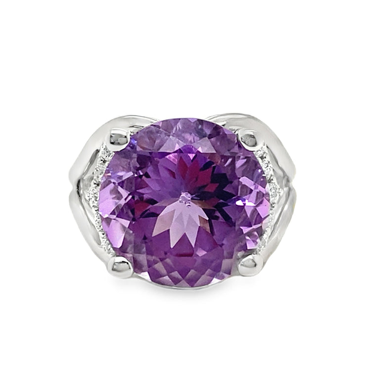 Amethyst & Diamond Ring