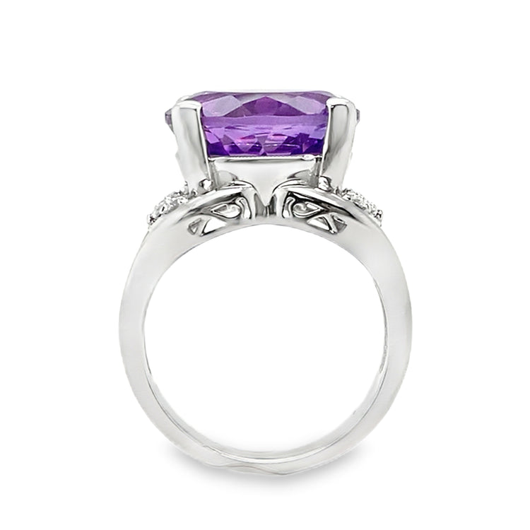 Amethyst & Diamond Ring