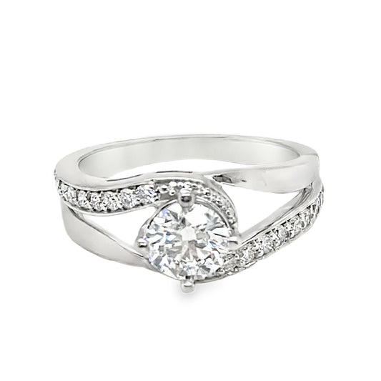 .80TCW White Gold Diamond Ring