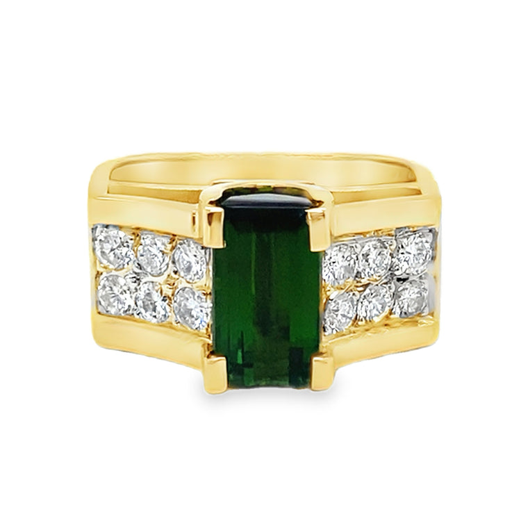 18K Tourmaline & Diamond Ring