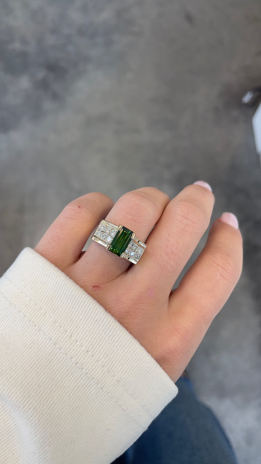 18K Tourmaline & Diamond Ring