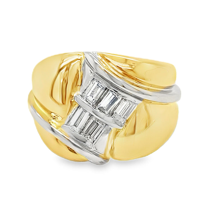 .50TCW Baguette Cut Tapered Diamond Ring