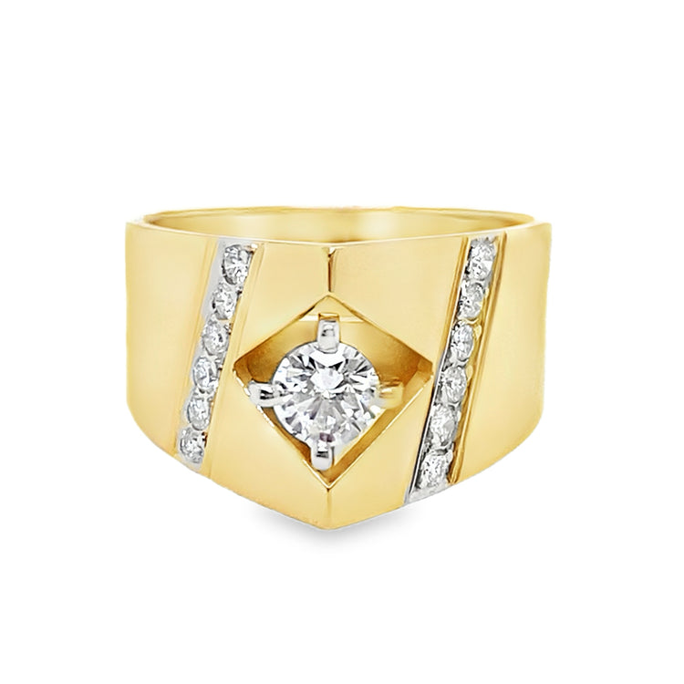 Retro Diamond Pyramid Ring