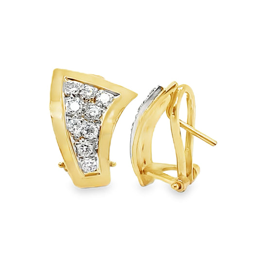 .50TCW Triangular Diamond Earrings