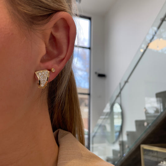 .50TCW Triangular Diamond Earrings
