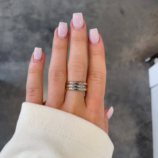 Tri Gold Stackable Ring Set