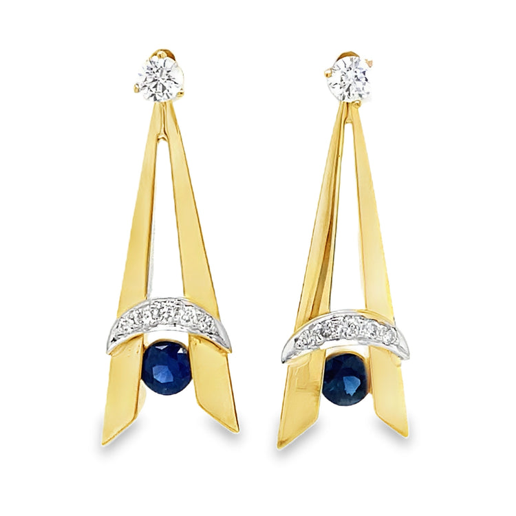 Diamond & Sapphire Earrings Jackets