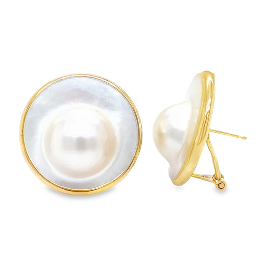 Mabe Pearl Circle Studs