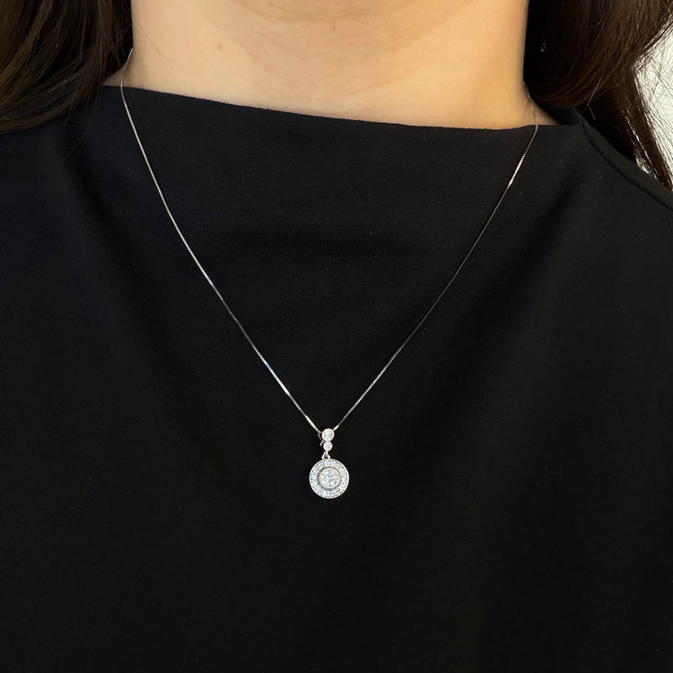 Diamond Halo Necklace