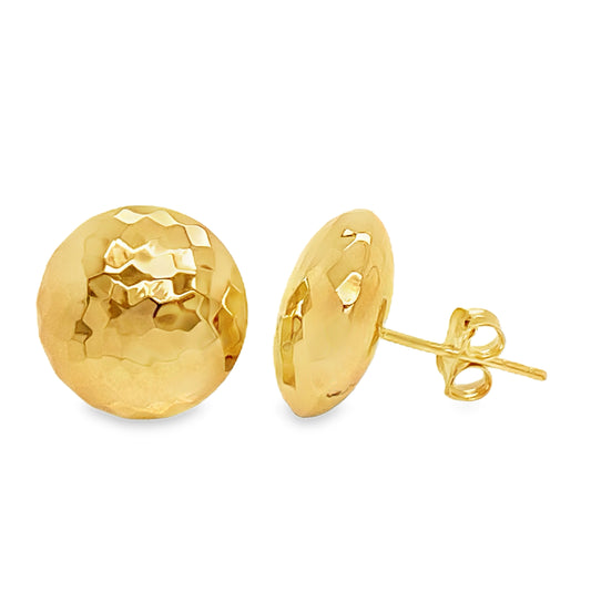 Faceted Circle Studs