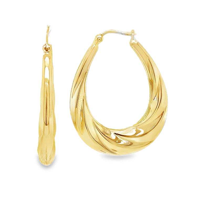 Hollow Textured Hoops