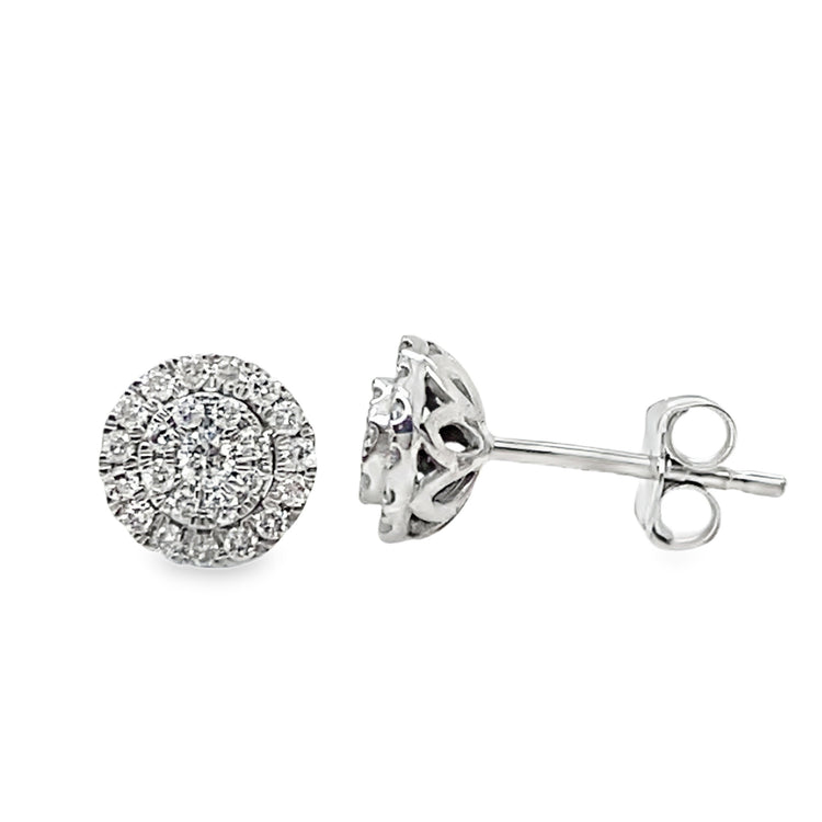 Double Halo Diamond Studs