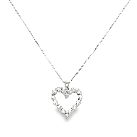 .25TCW Diamond Heart Necklace