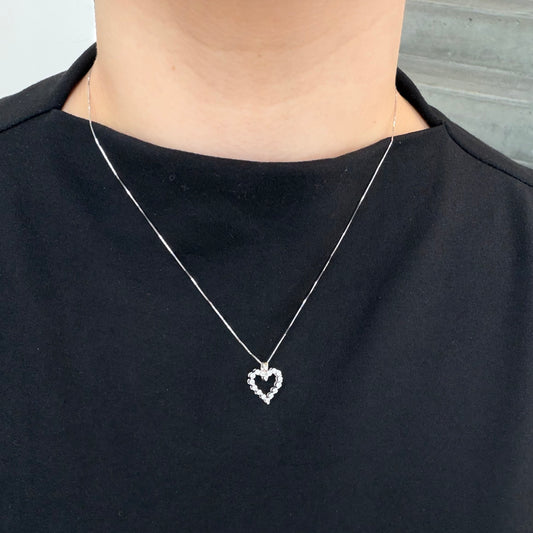 .25TCW Diamond Heart Necklace