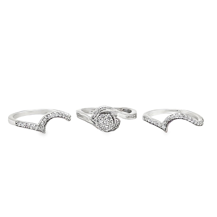 .50TCW Three Piece Wedding Set